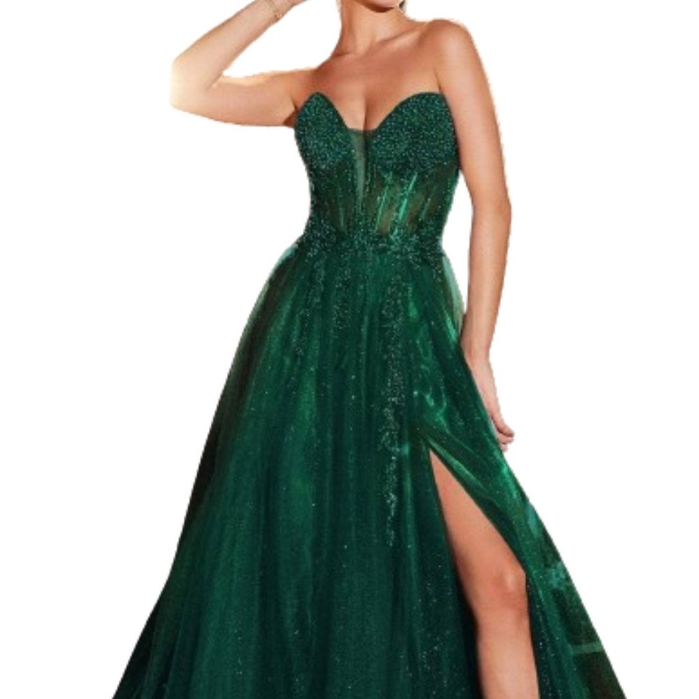 Ladivine CD0230 Prom Dress Emerald size 8
